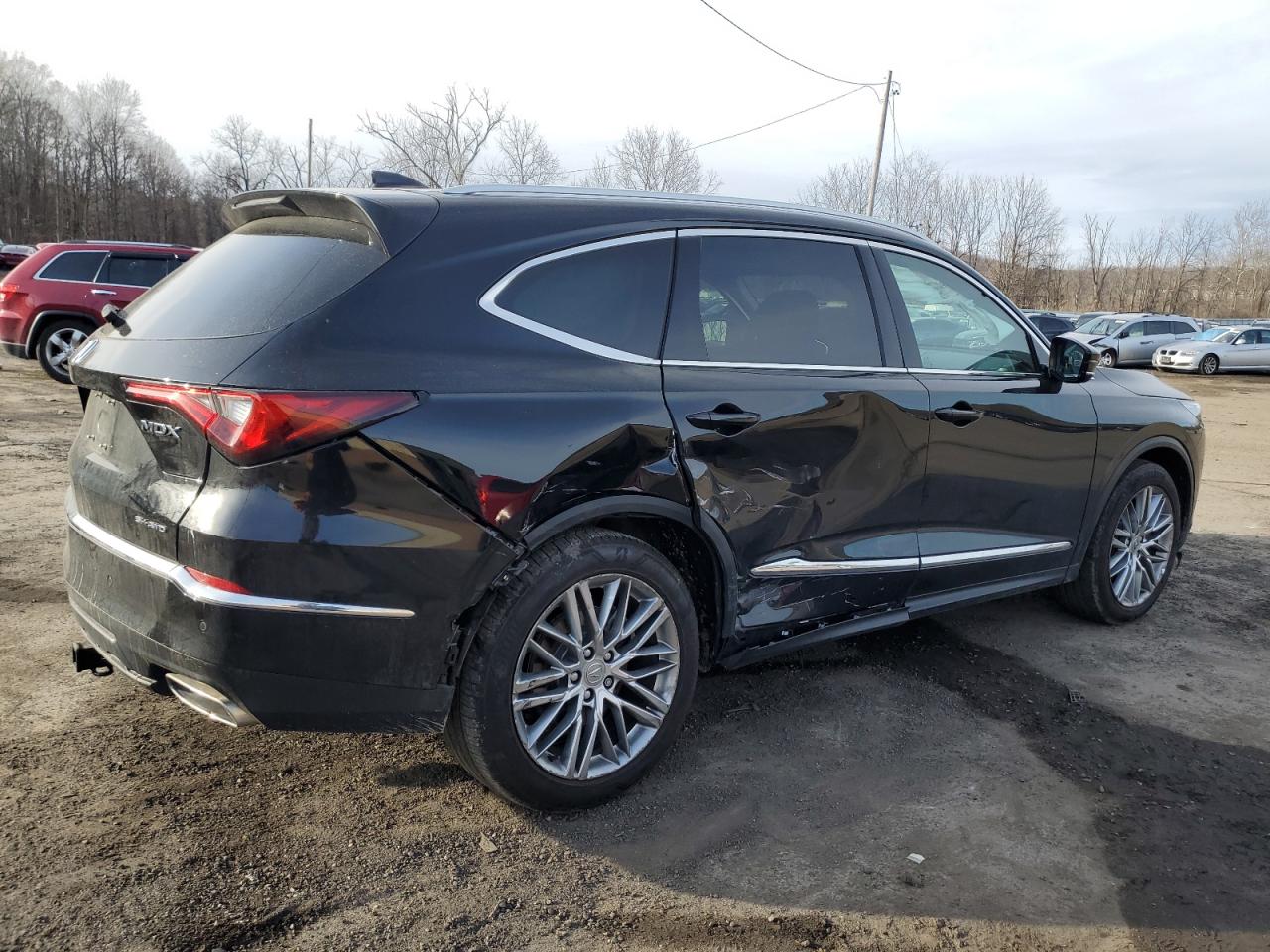 2022 Acura MDX VIN 5J8YE1H87NL041382 Copart auction photo, side / minor dent/scratches damage thumbnail 3