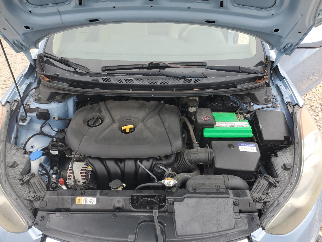 2012 Hyundai Elantra VIN KMHDH4AE8CU435580 Copart auction photo, vandalism damage thumbnail 11