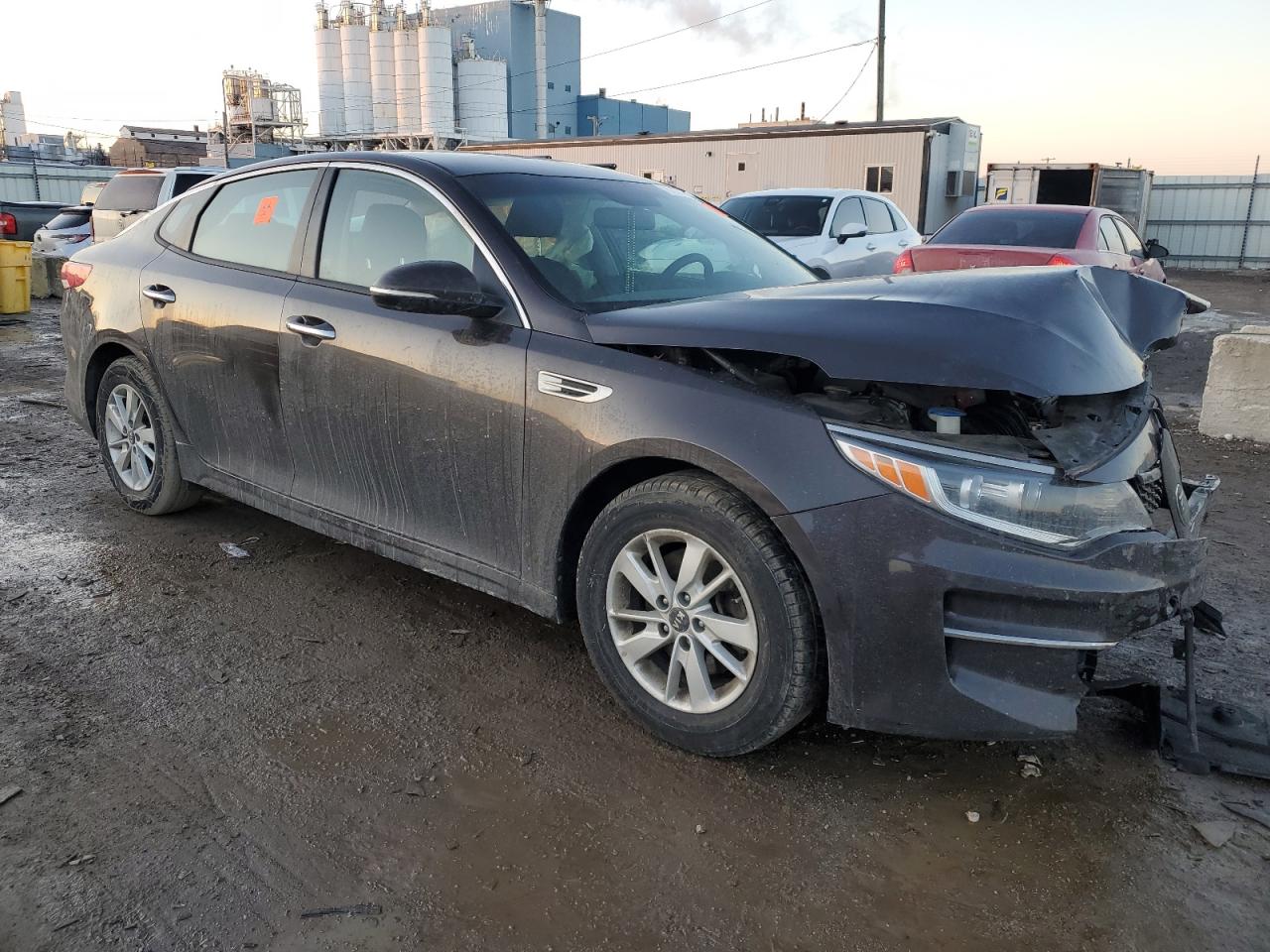 2018 KIA Optima VIN KNAGT4L37J5238514 Copart auction photo, front end damage thumbnail 4