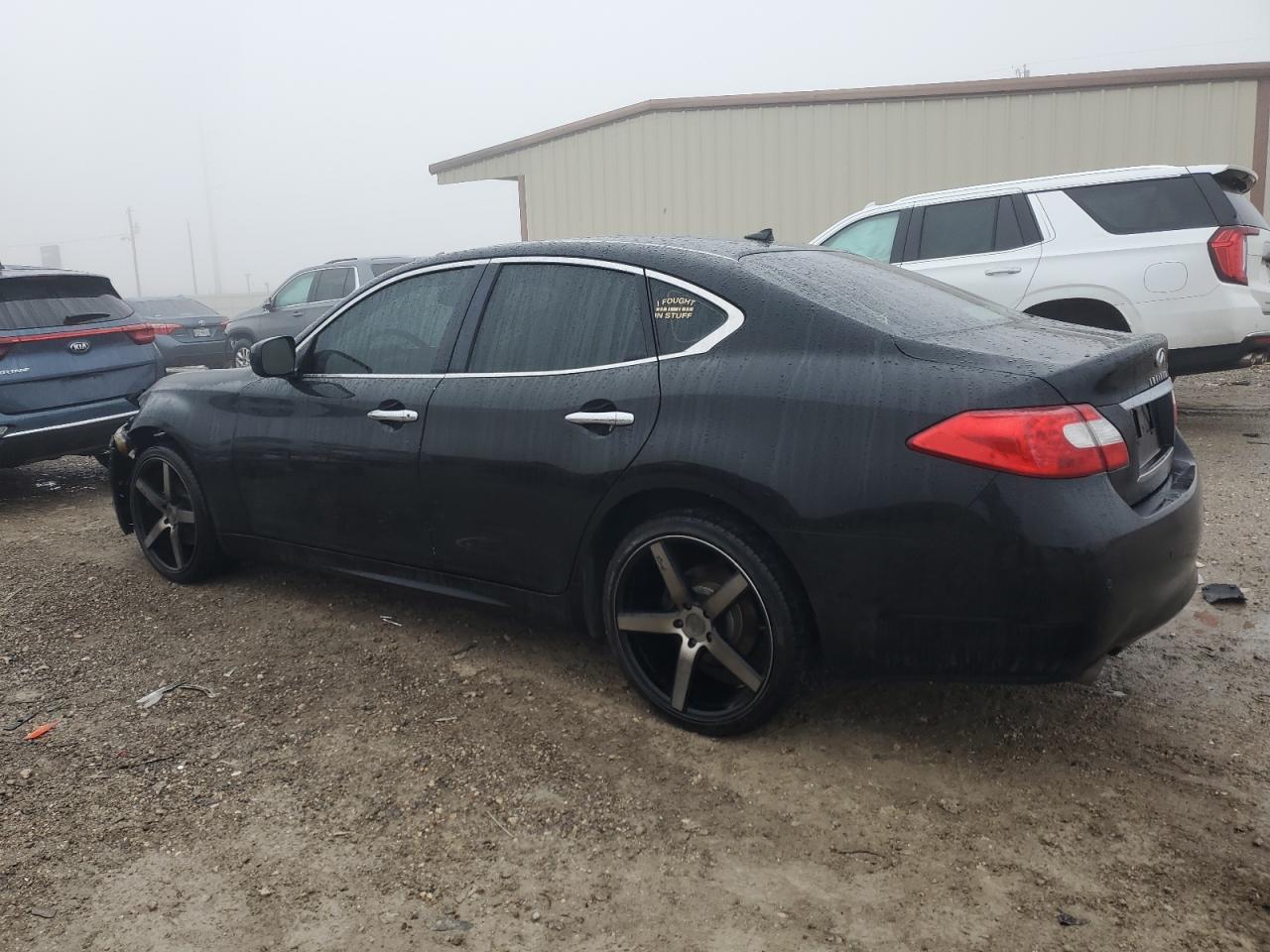 2013 Infiniti M VIN JN1BY1AR5DM601359 Copart auction photo, front end / burn - interior damage thumbnail 2