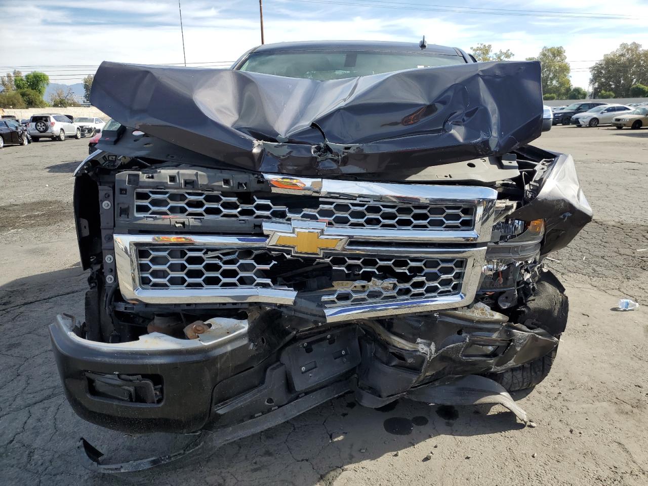 2014 Chevrolet Silverado VIN 3GCPCREC2EG413473 Copart auction photo, front end damage thumbnail 5