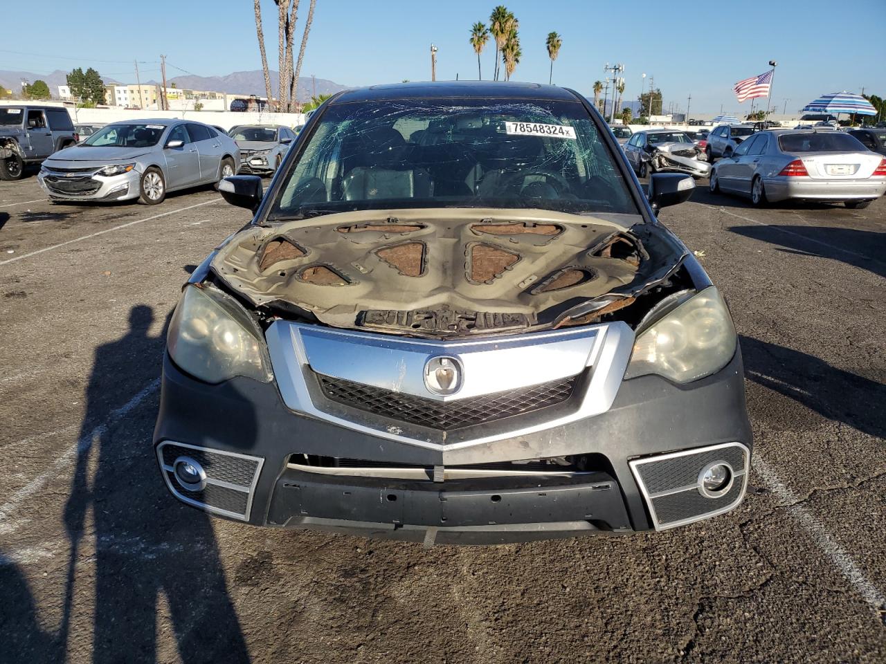 2010 Acura RDX VIN 5J8TB1H53AA004182 Copart auction photo, vandalism / front end damage thumbnail 5