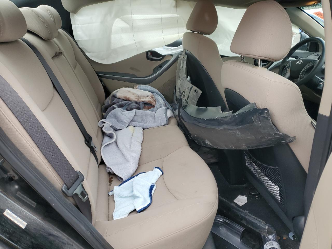 2015 Hyundai Elantra VIN KMHDH4AE7FU355644 Copart auction photo, front end / side damage thumbnail 10