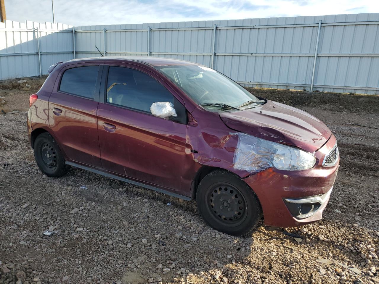 2018 Mitsubishi Mirage VIN ML32A3HJ7JH003102 Copart auction photo, front end / side damage thumbnail 4