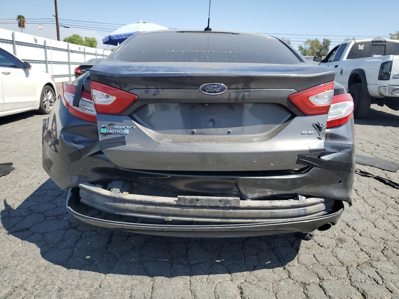 2015 Ford Fusion VIN 3FA6P0PU8FR128175 Copart auction photo, front end / rear end damage thumbnail 6