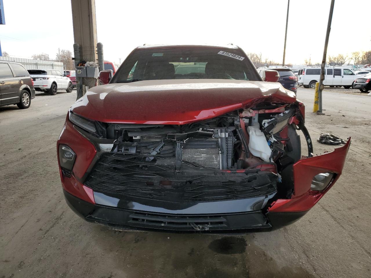 2023 Chevrolet Blazer VIN 3GNKBKRS2PS143058 Copart auction photo, front end / side damage thumbnail 5