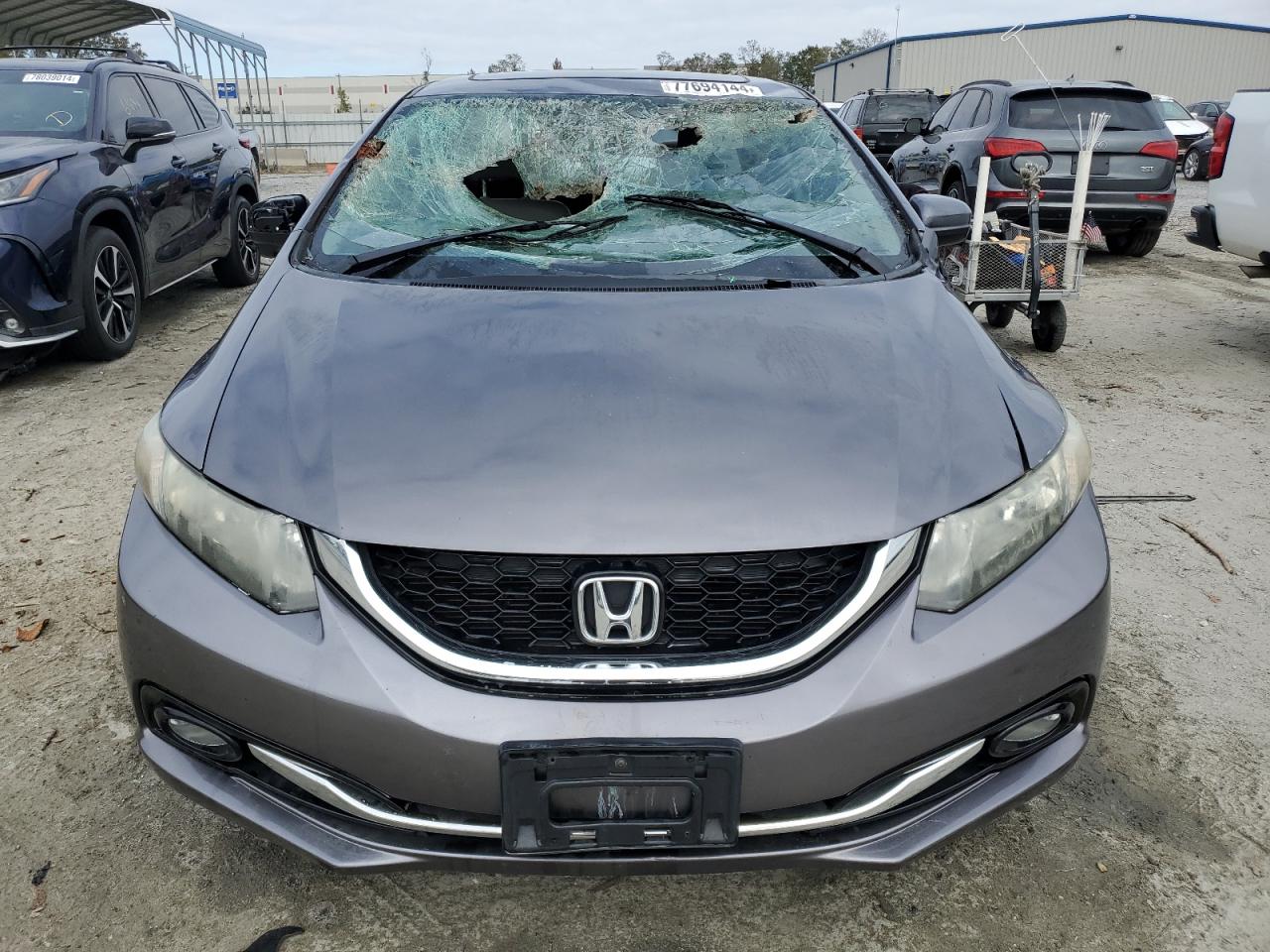 2015 Honda Civic VIN 19XFB2F90FE251123 Copart auction photo, top/roof damage thumbnail 5
