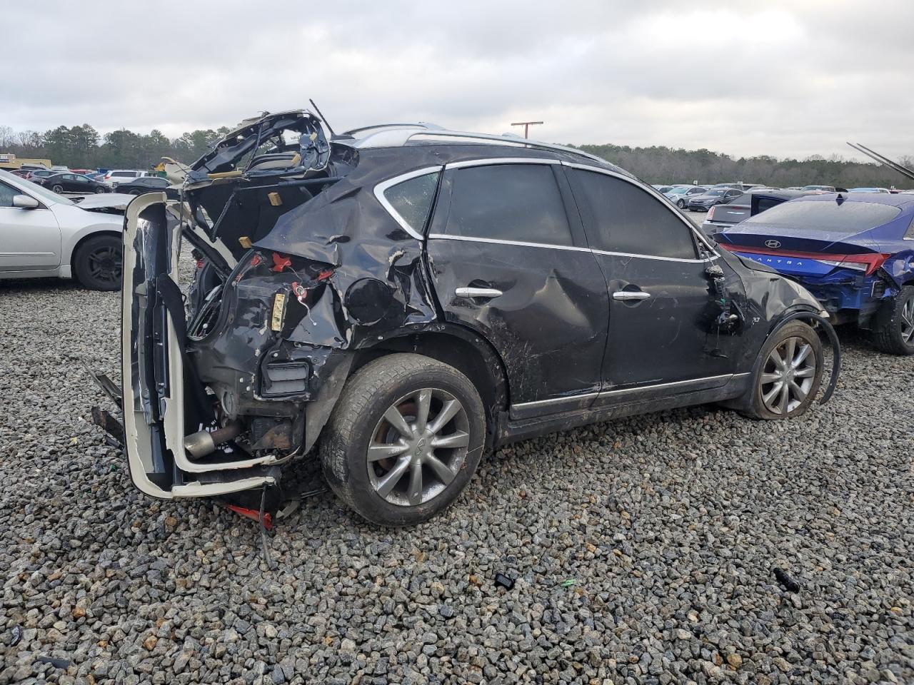 2014 Infiniti QX50 VIN JN1BJ0HR7EM190617 Copart auction photo, all over damage thumbnail 3