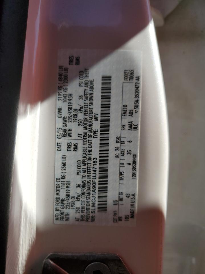2015 Lincoln MKZ VIN 5LMCJ1A90FUJ47183 Copart auction photo, front end damage thumbnail 14