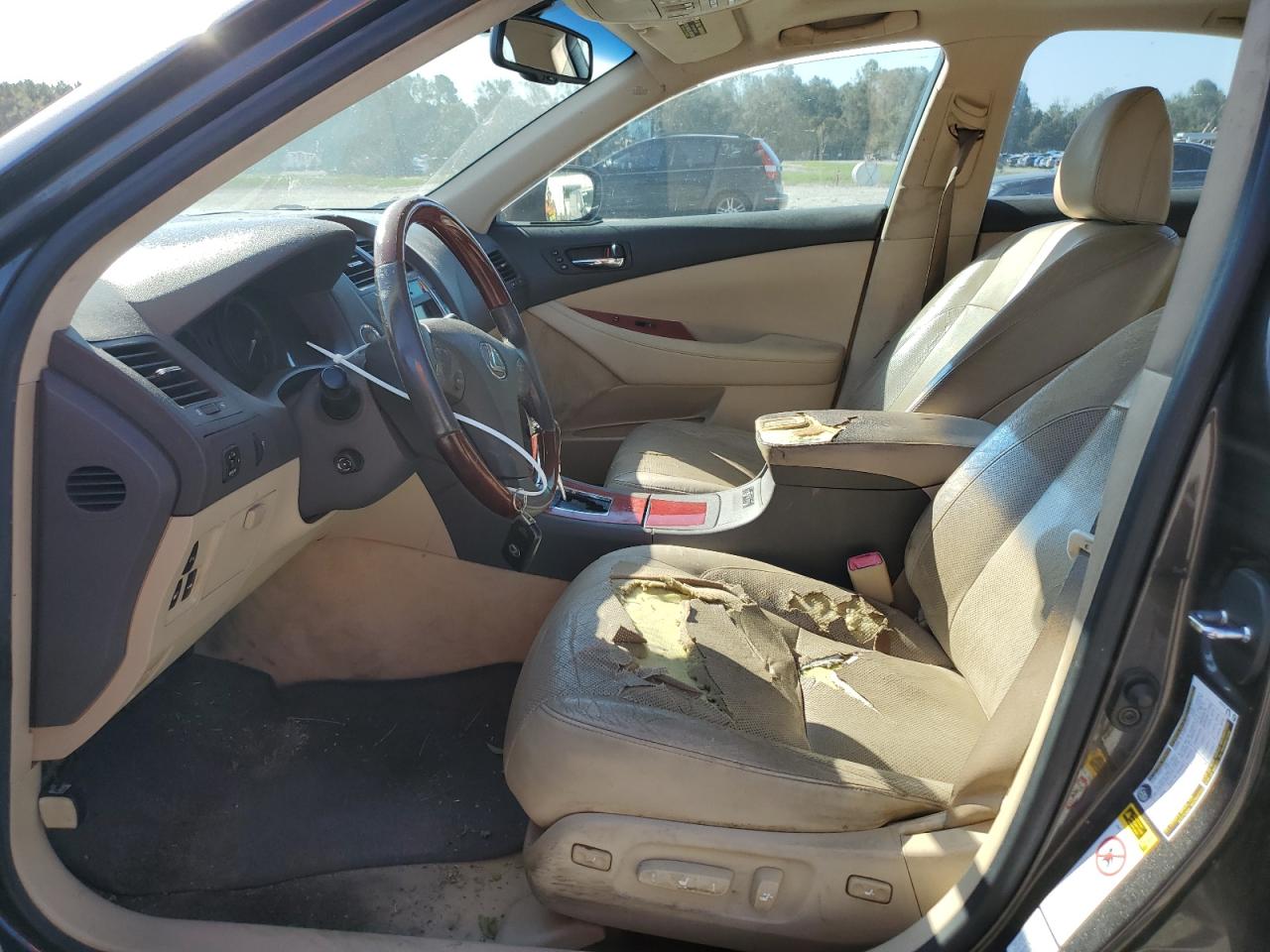 2009 Lexus ES VIN JTHBJ46G992291468 Copart auction photo, top/roof damage thumbnail 7