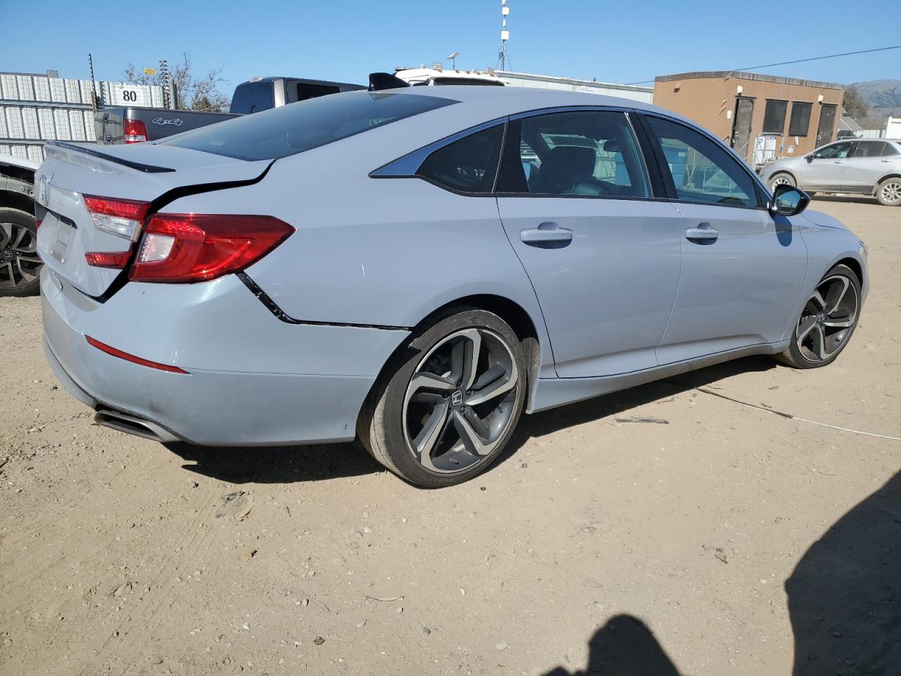 2022 Honda Accord VIN 1HGCV1F33NA021935 Copart auction photo, rear end damage thumbnail 3