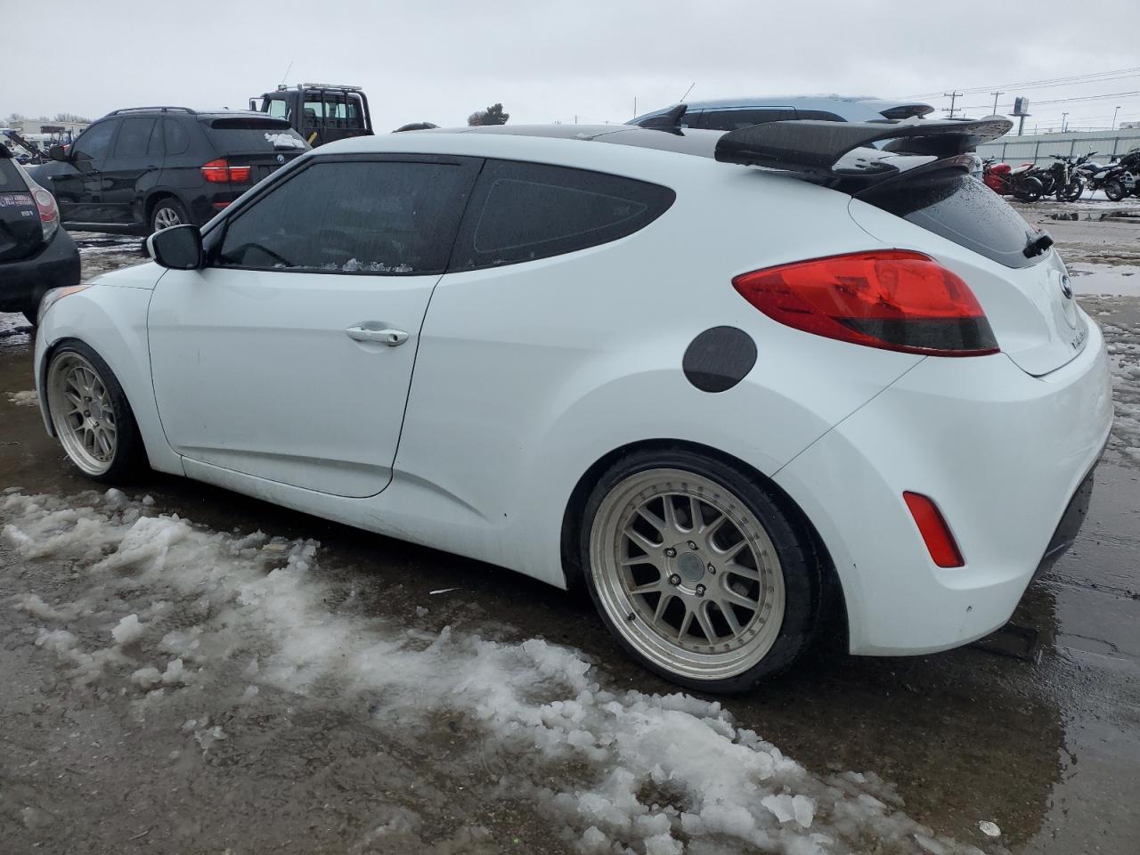 2013 Hyundai Veloster VIN KMHTC6AD4DU128437 Copart auction photo, front end / frame damage damage thumbnail 2