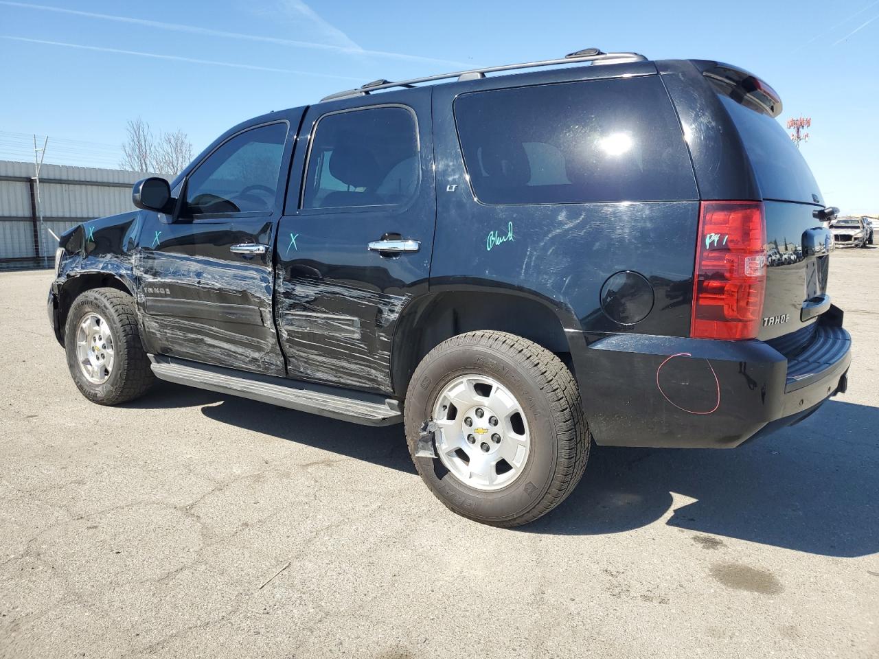 2012 Chevrolet Tahoe VIN 1GNSKBE03CR235054 Copart auction photo, side / front end damage thumbnail 2