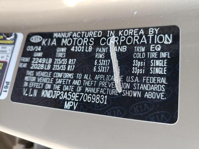 2014 KIA Soul VIN KNDJP3A59E7069831 Copart auction photo, vandalism / rear end damage thumbnail 12