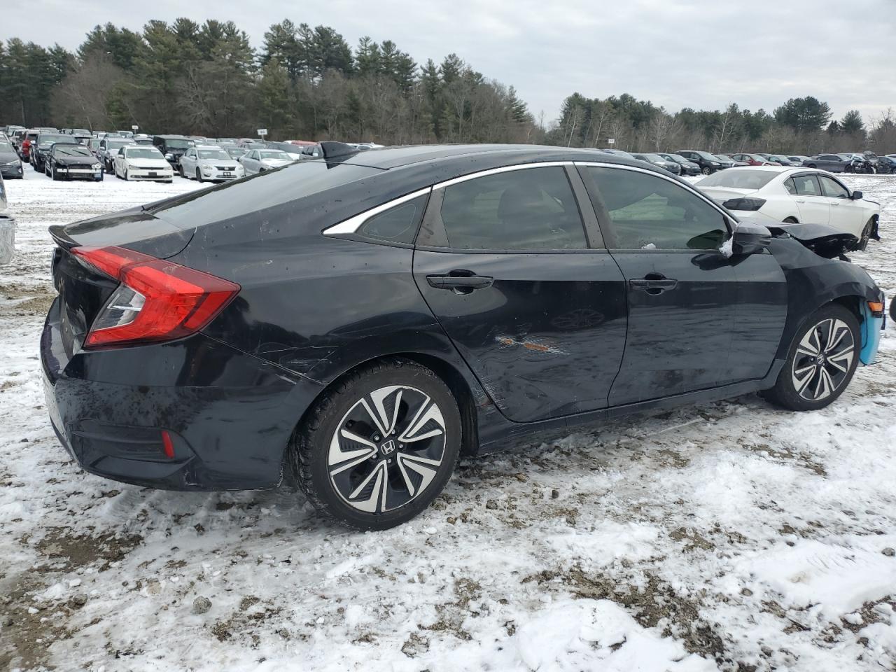 2018 Honda Civic VIN JHMFC1F74JX022053 Copart auction photo, front end / side damage thumbnail 3