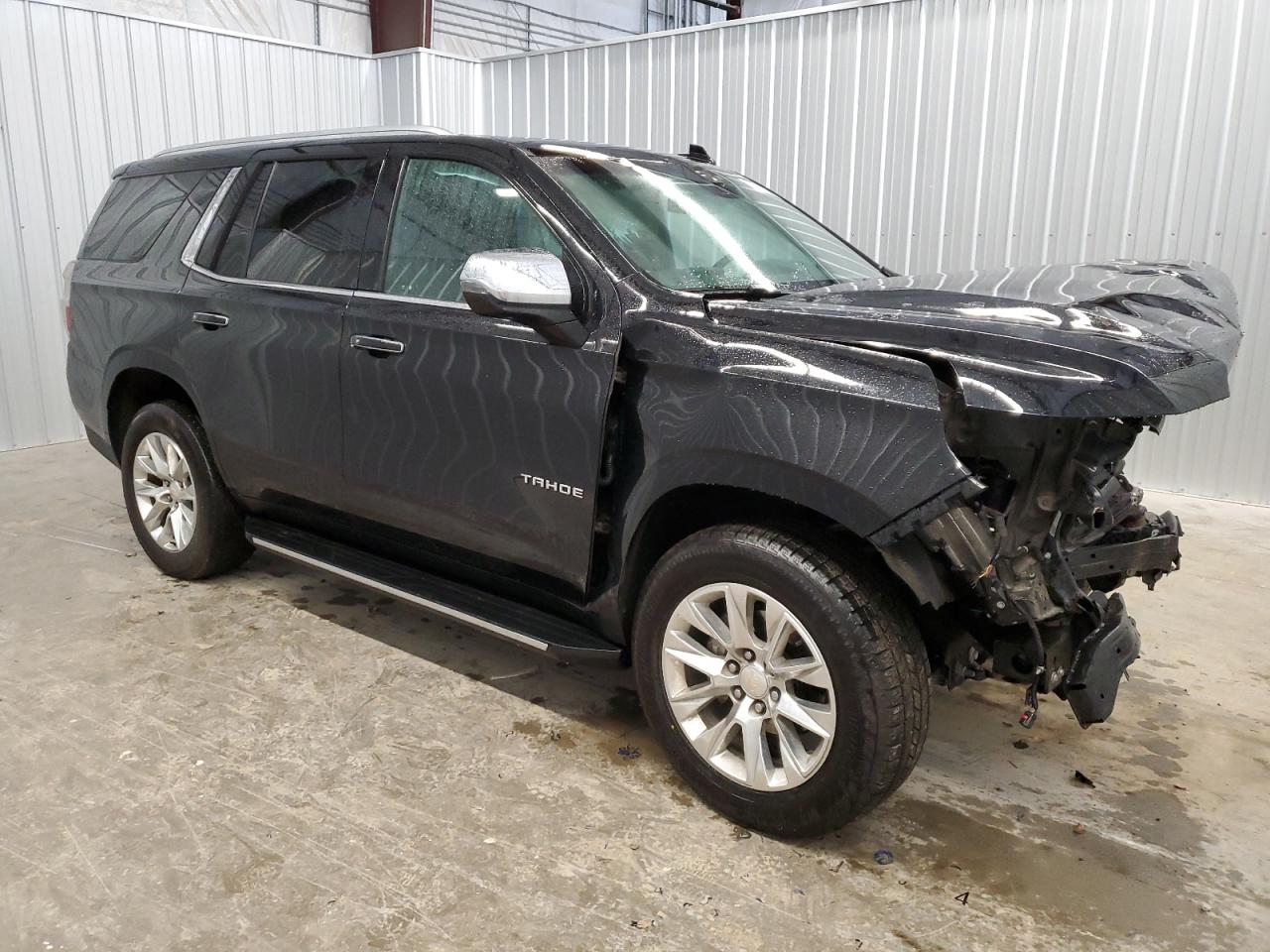 2023 Chevrolet Tahoe VIN 1GNSKSKD4PR263698 Copart auction photo, front end / side damage thumbnail 4