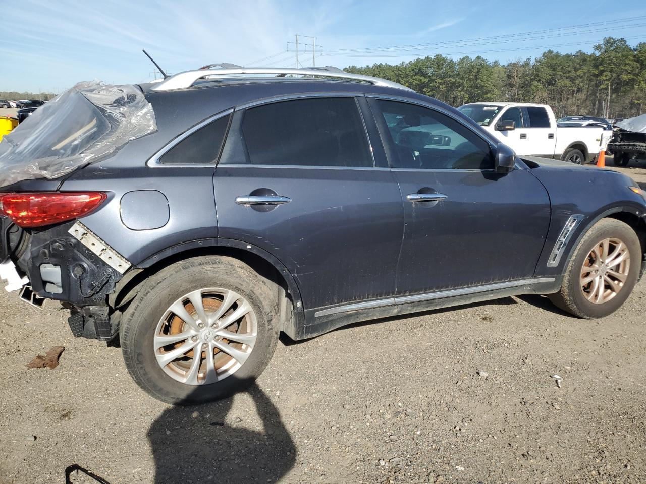 2011 Infiniti FX VIN JN8AS1MU0BM711277 Copart auction photo, rear end / front end damage thumbnail 3