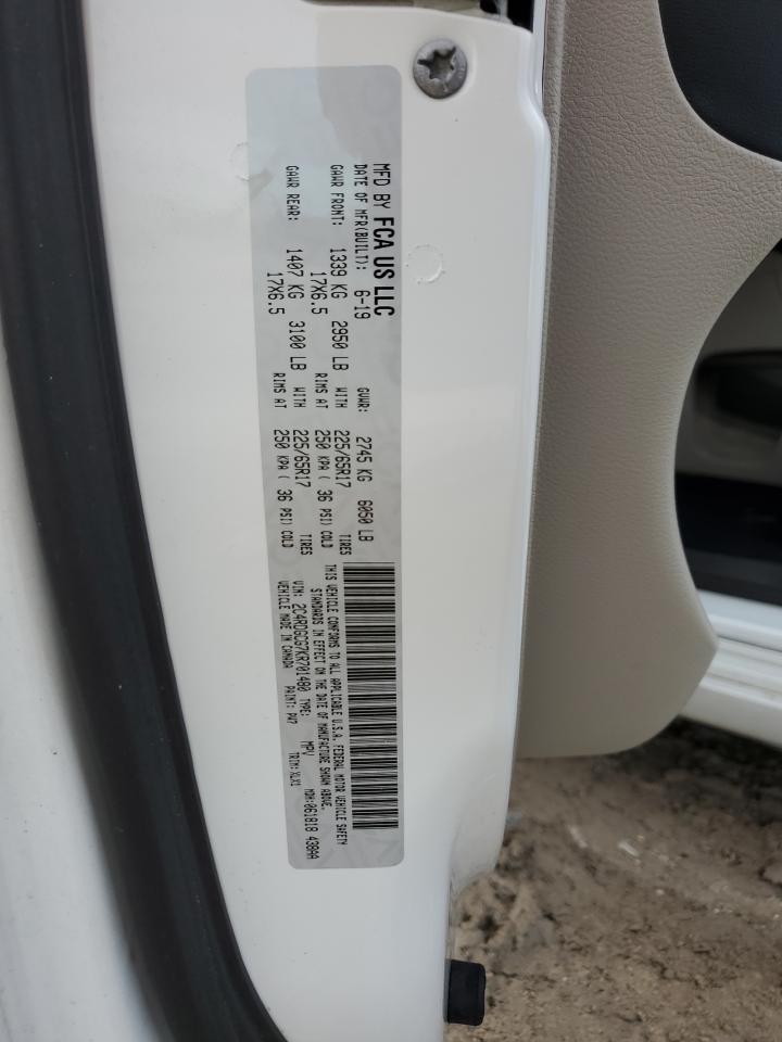 2019 Dodge Caravan VIN 2C4RDGCG7KR701480 Copart auction photo, front end damage thumbnail 15