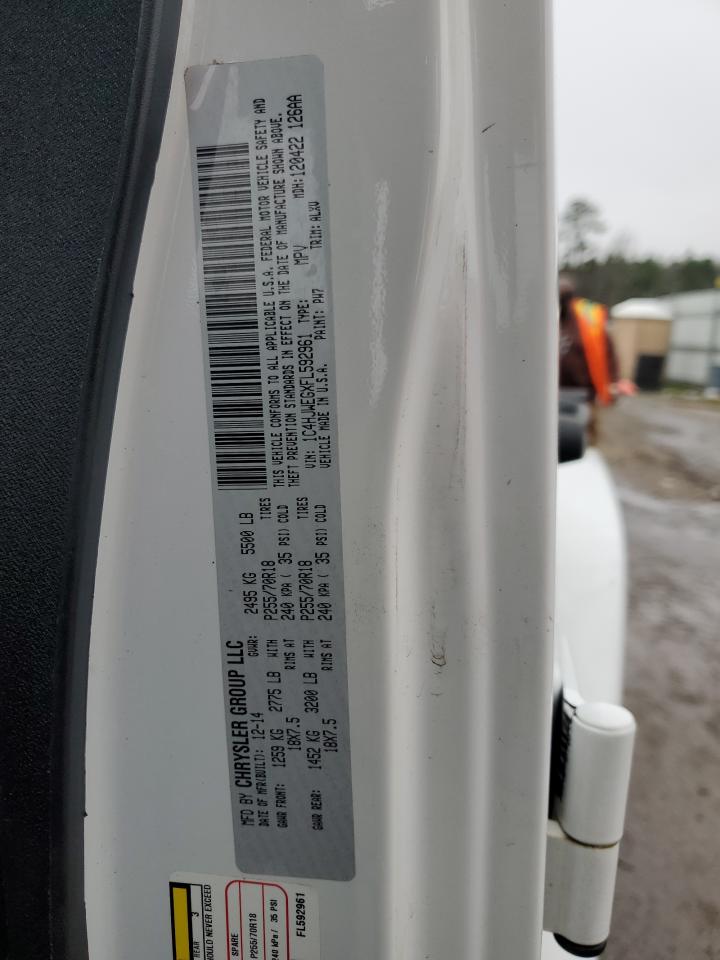 2015 Jeep Wrangler VIN 1C4HJWEGXFL592961 Copart auction photo, front end damage thumbnail 12