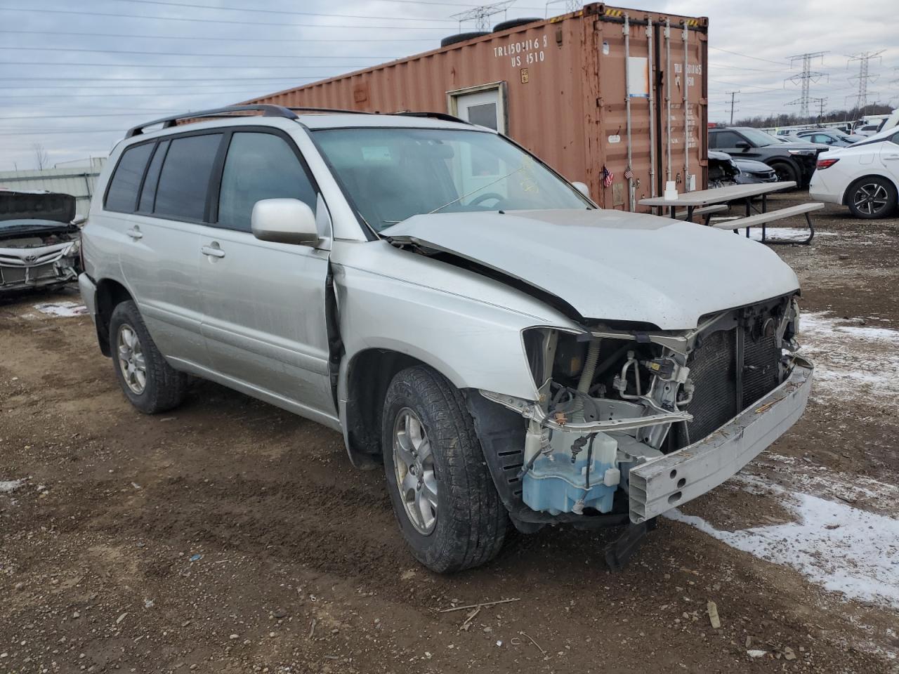 2007 Toyota Highlander VIN JTEEP21A670214727 Copart auction photo, front end / rear end damage thumbnail 4