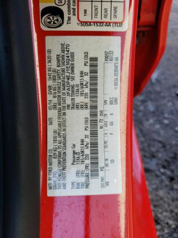 2014 Ford Fiesta VIN 3FADP4EJ1EM241470 Copart auction photo, rear end damage thumbnail 12