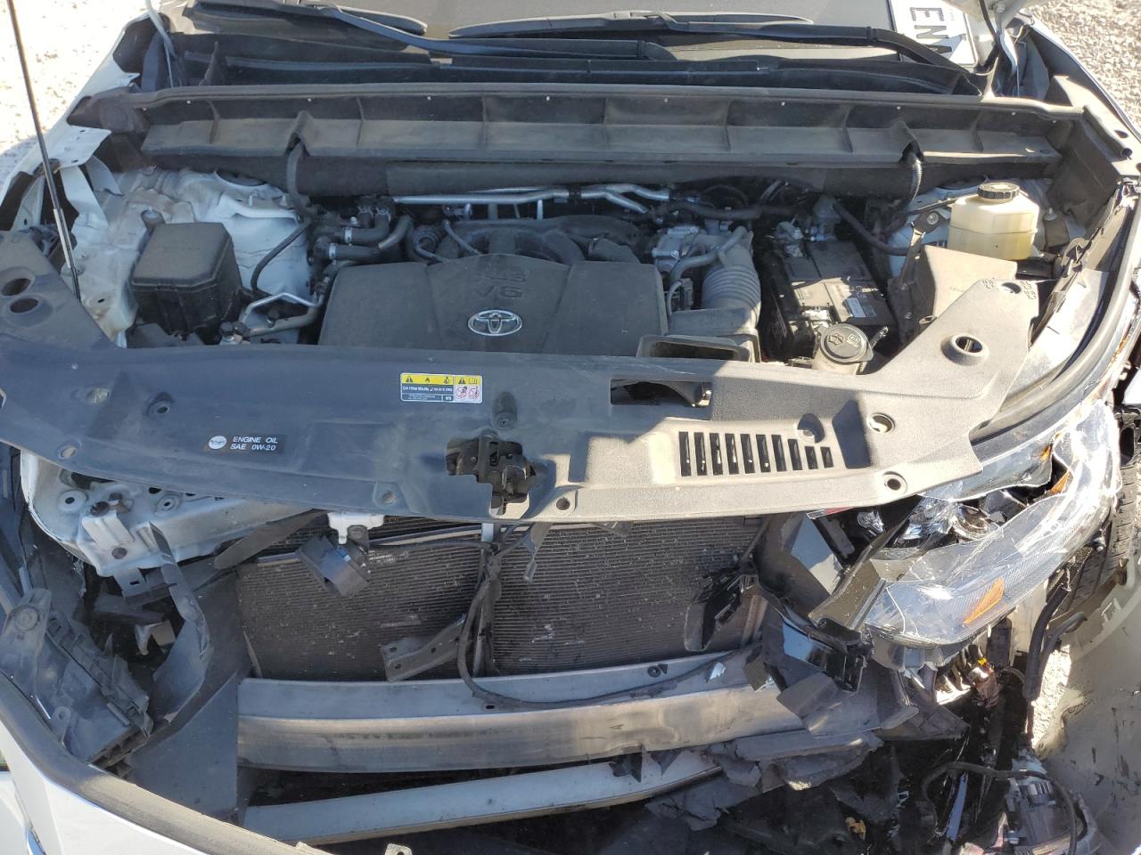 2021 Toyota Highlander VIN 5TDYZRAH5MS058562 Copart auction photo, front end / side damage thumbnail 12