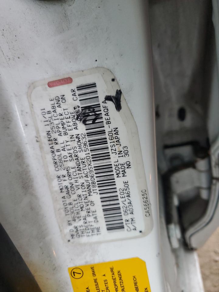 2002 Lexus GS 300 VIN JT8BD69SX20159632 Copart auction photo, front end damage thumbnail 12