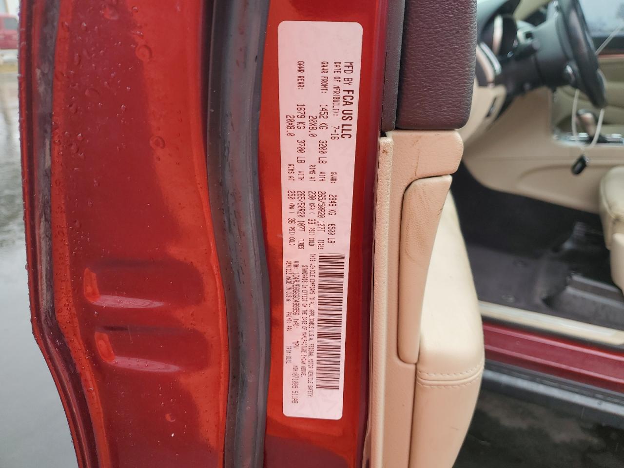 2016 Jeep Grand Cherokee VIN 1C4RJEBG6GC499956 Copart auction photo, undercarriage damage thumbnail 13