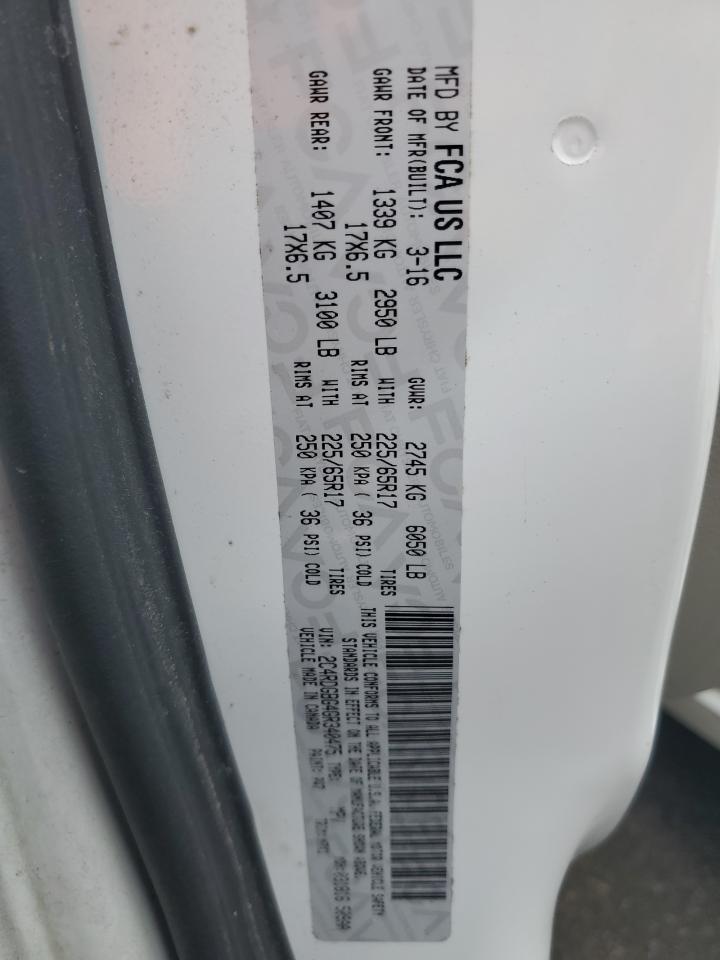 2016 Dodge Caravan VIN 2C4RDGBG4GR340475 Copart auction photo, front end / side damage thumbnail 14