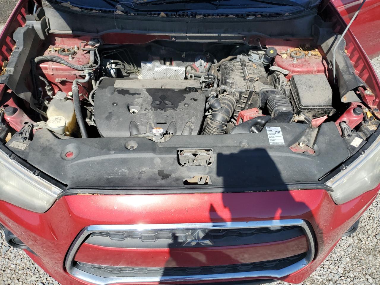 2014 Mitsubishi Outlander VIN 4A4AP3AU9EE023119 Copart auction photo, top/roof / mechanical damage thumbnail 12
