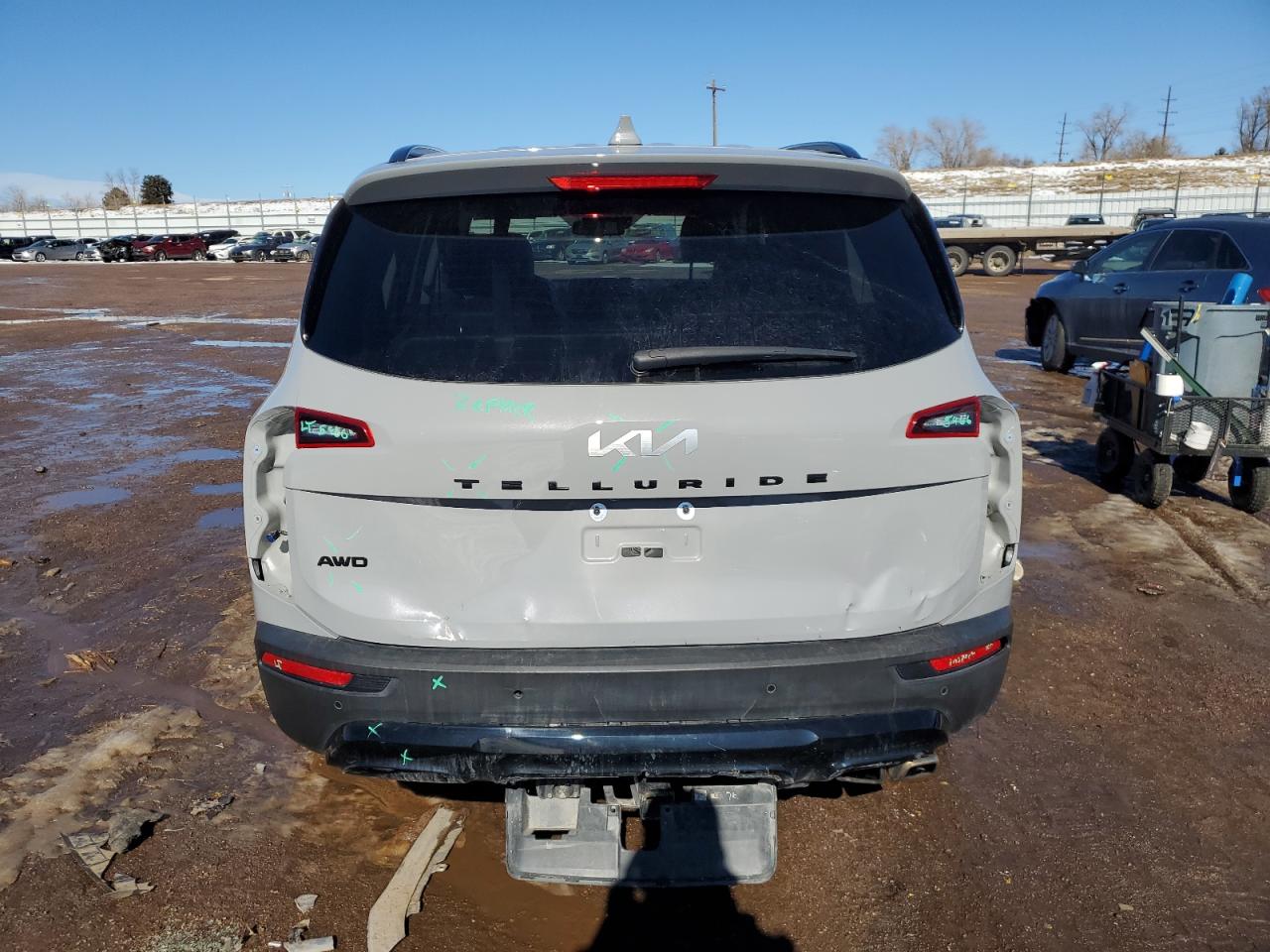 2022 KIA Telluride VIN 5XYP3DHC8NG209046 Copart auction photo, rear end damage thumbnail 6
