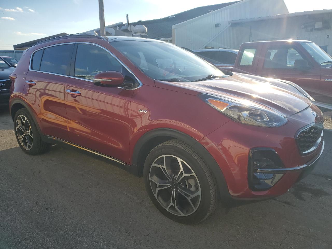 2022 KIA Sportage VIN KNDPRCA66N7950807 Copart auction photo, side / front end damage thumbnail 4
