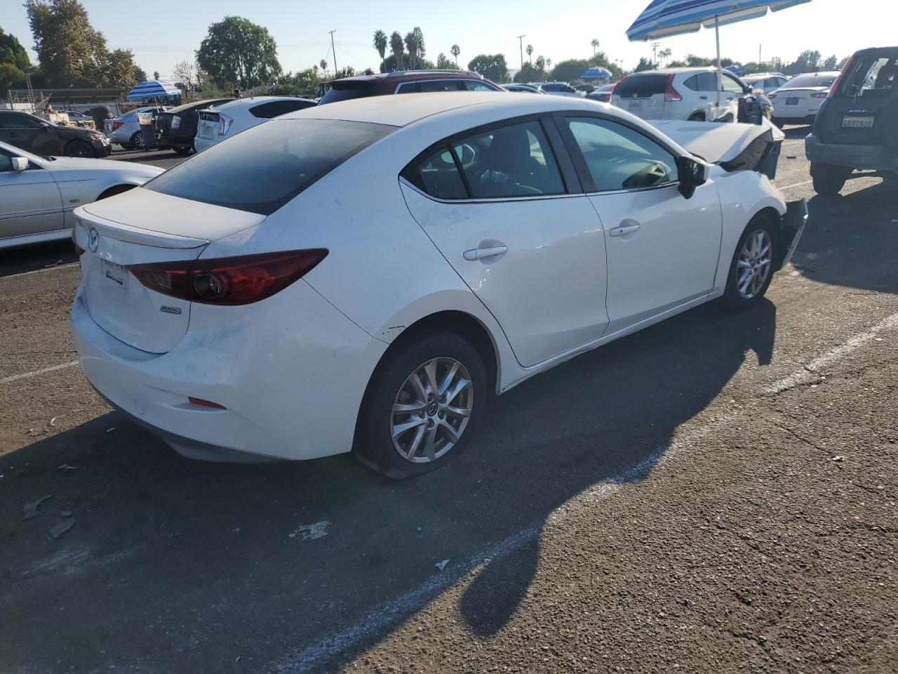 2015 Mazda 3 VIN 3MZBM1V72FM132477 Copart auction photo, front end / rear end damage thumbnail 3