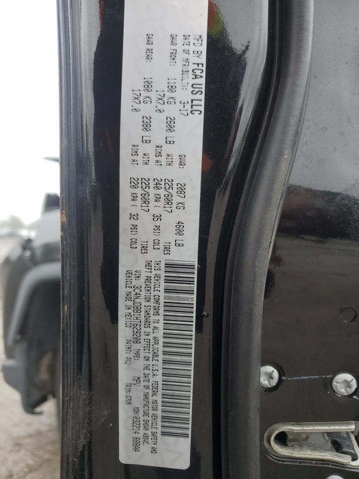 2017 Jeep Compass VIN 3C4NJDBB1HT629208 Copart auction photo, front end damage thumbnail 13