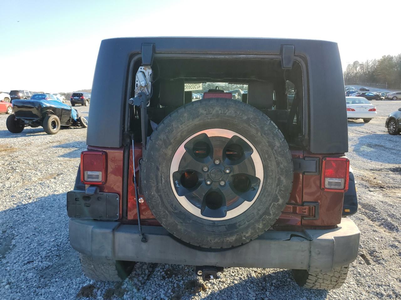 2007 Jeep Wrangler VIN 1J4GB39177L124940 Copart auction photo, rear end damage thumbnail 6