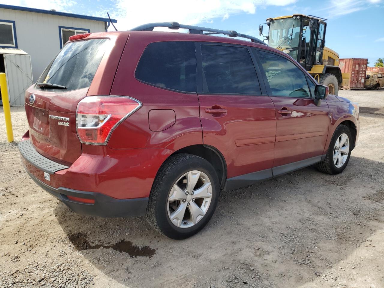 2015 Subaru Forester VIN JF2SJADC2FH442337 Copart auction photo, side / front end damage thumbnail 3