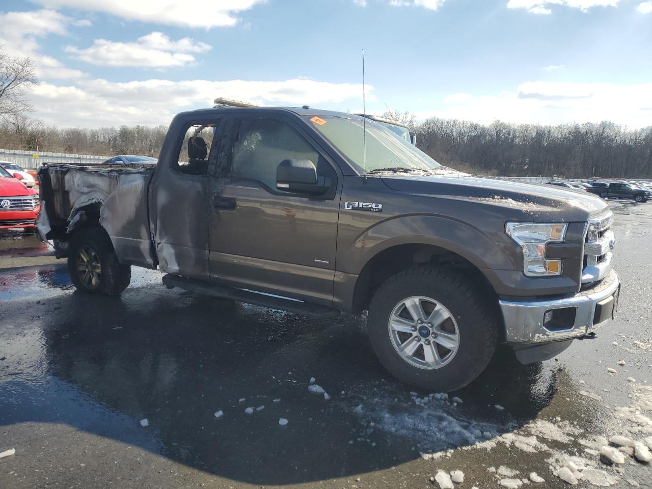 2016 Ford F-150 VIN 1FTEX1EP9GFC57159 Copart auction photo, burn damage thumbnail 4