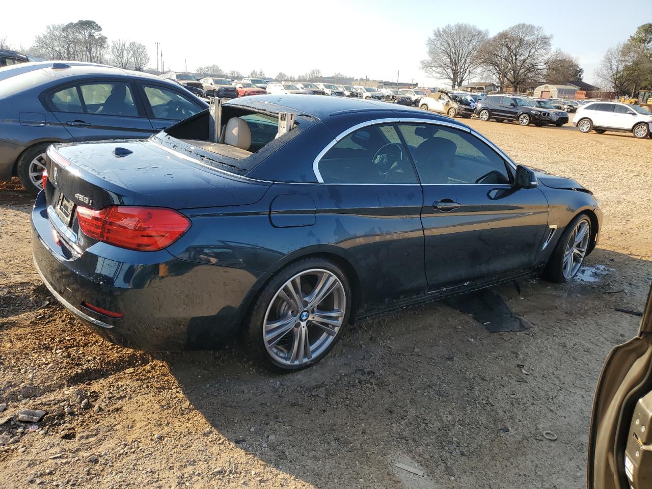 2016 BMW 4er VIN WBA3V7C57G5A28065 Copart auction photo, front end / top/roof damage thumbnail 3