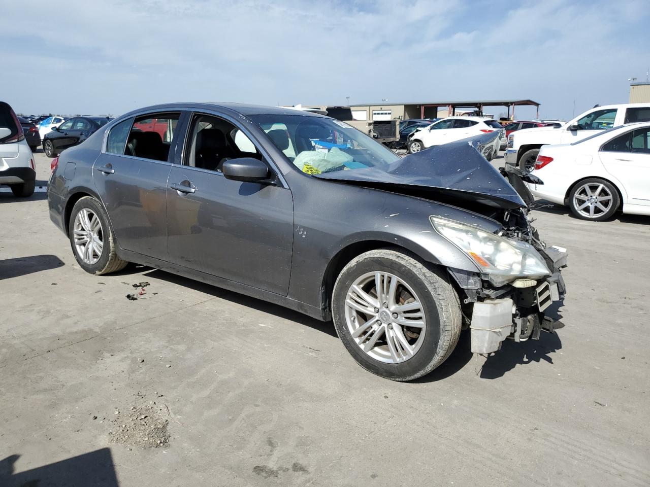 2012 Infiniti G VIN JN1CV6AR1CM677668 Copart auction photo, front end / hail damage thumbnail 4