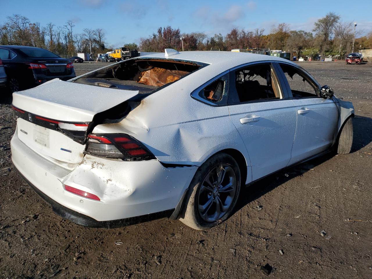 2023 Honda Accord VIN 1HGCY2F69PA044419 Copart auction photo, burn - engine damage thumbnail 3