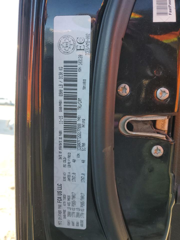 2016 RAM 1500 VIN 1C6RR7FT2GS177999 Copart auction photo, front end / rear end damage thumbnail 15
