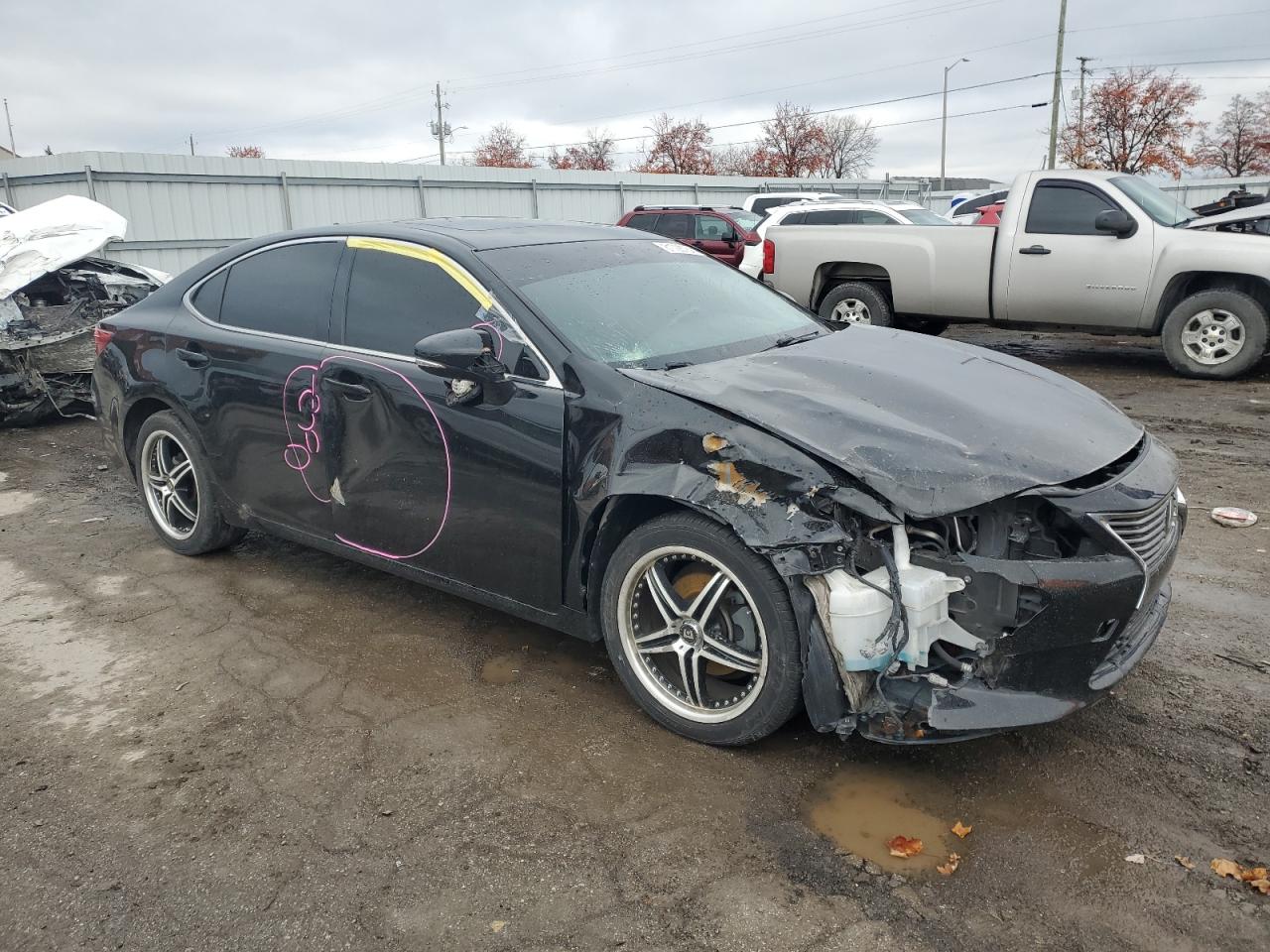 2014 Lexus ES VIN JTHBK1GG7E2098756 Copart auction photo, front end / side damage thumbnail 4