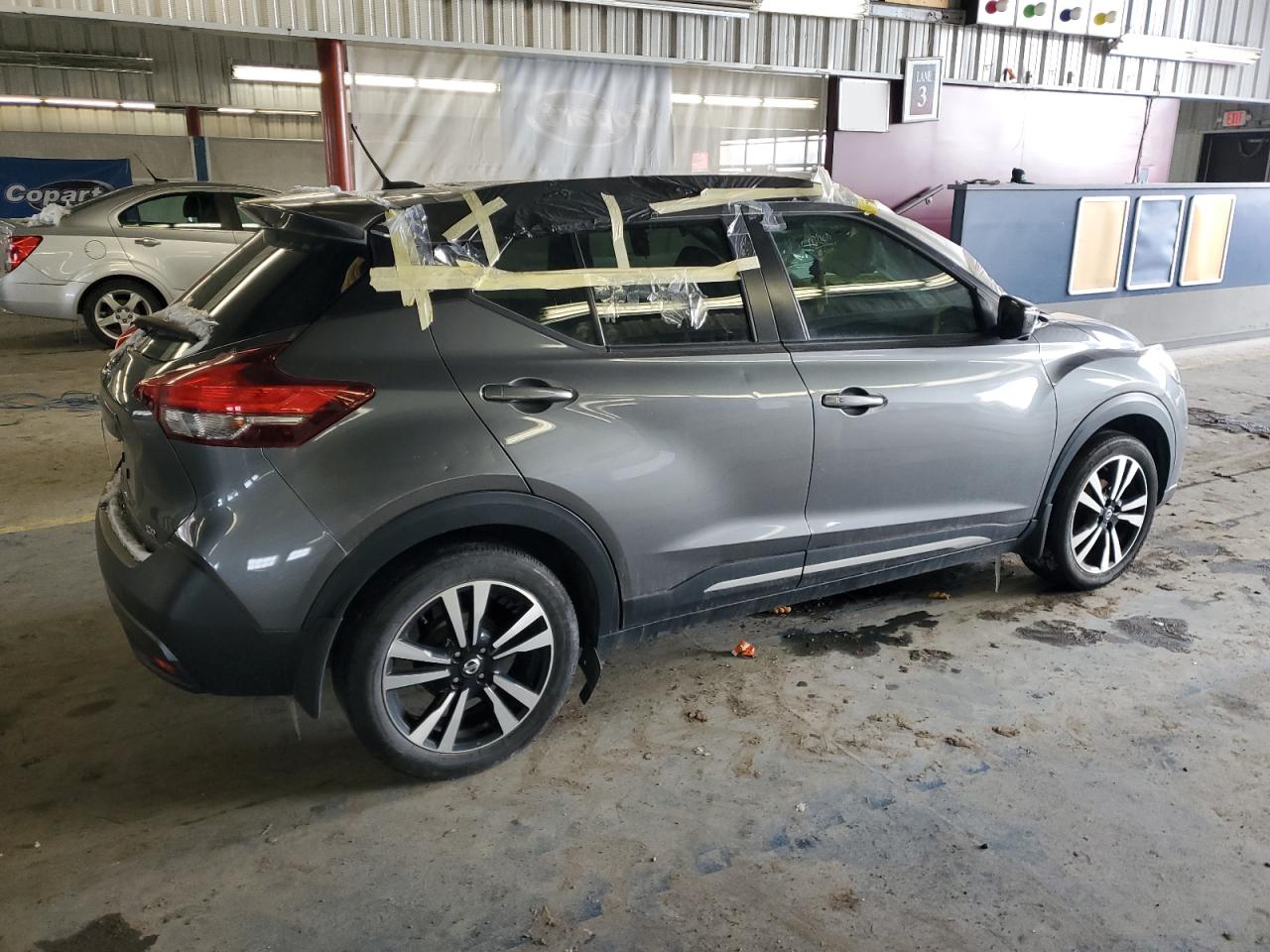 2019 Nissan Kicks VIN 3N1CP5CU1KL558517 Copart auction photo, top/roof damage thumbnail 3