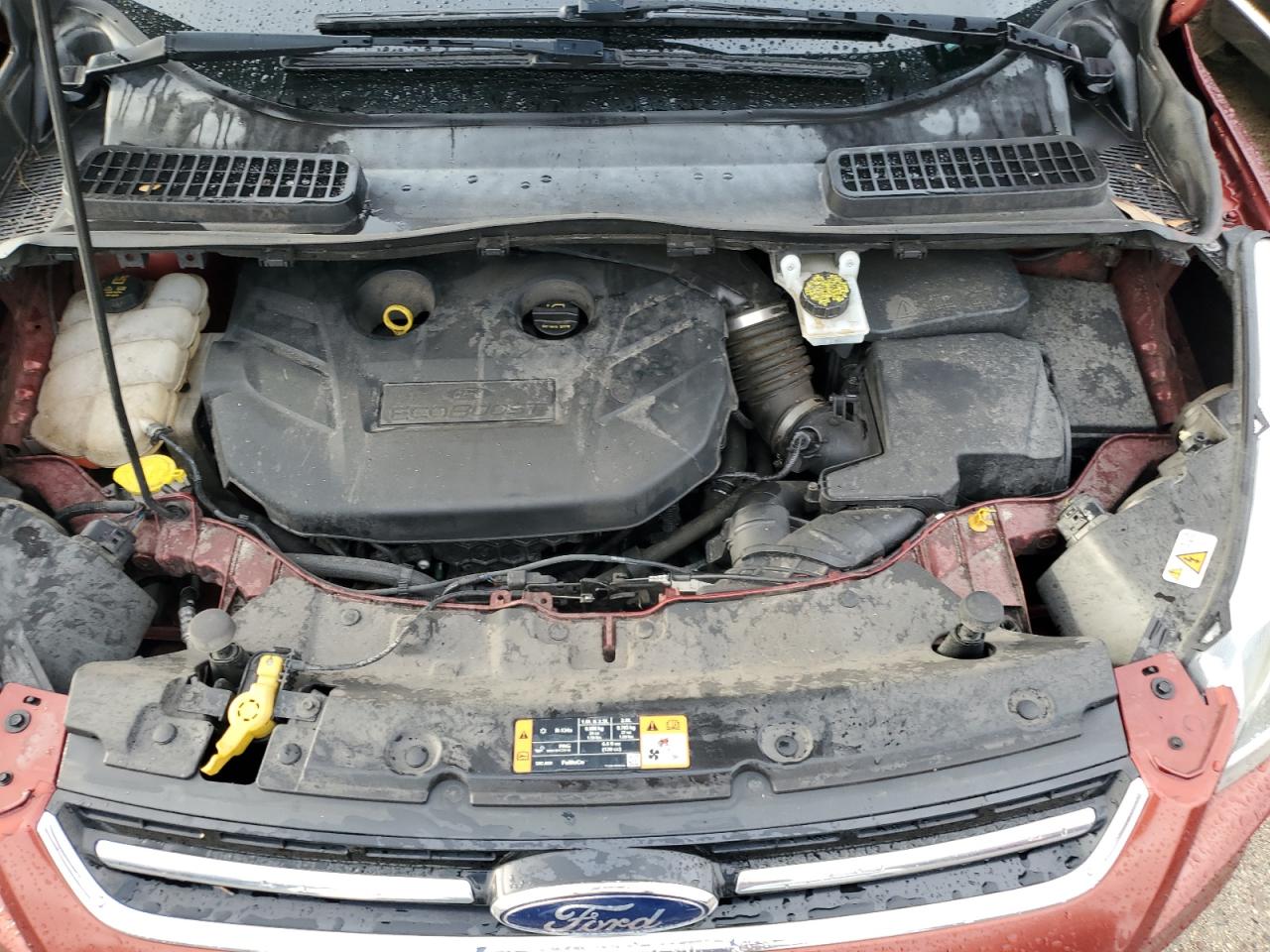 2016 Ford Escape VIN 1FMCU0J91GUB89657 Copart auction photo, water/flood damage thumbnail 12