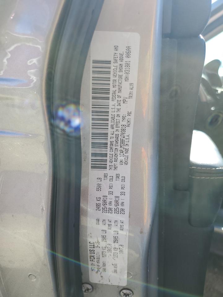 2015 Jeep Grand Cherokee VIN 1C4PJMDB8FW703818 Copart auction photo, front end / hail damage thumbnail 13