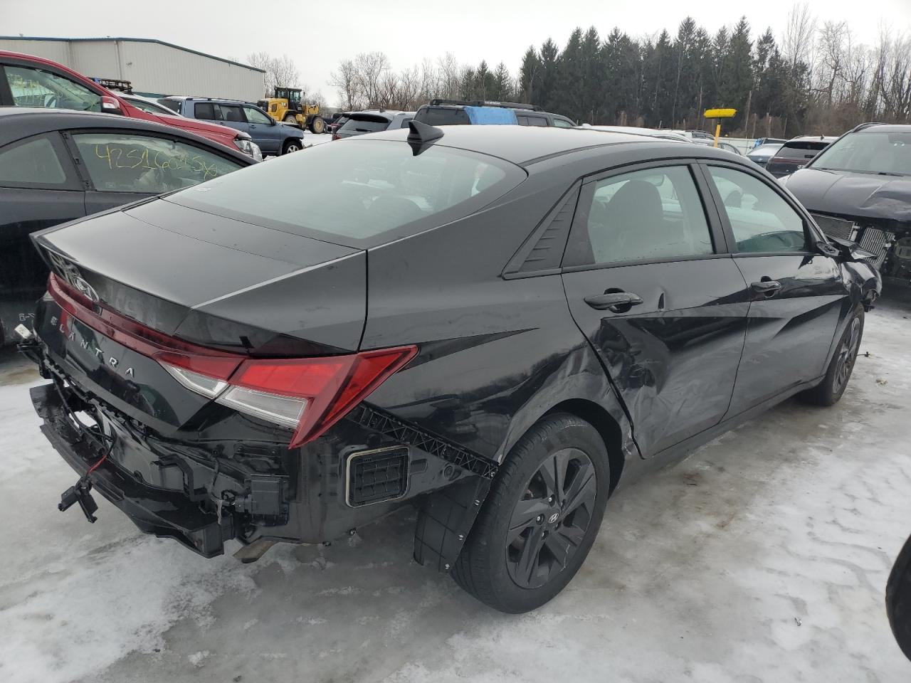 2021 Hyundai Elantra VIN KMHLM4AGXMU091793 Copart auction photo, all over damage thumbnail 3