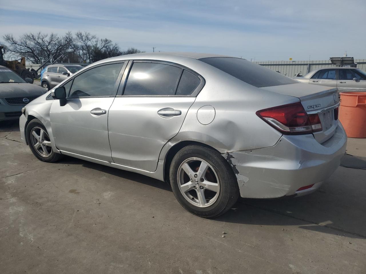 2014 Honda Civic VIN 2HGFB2F50EH534705 Copart auction photo, rear end / all over damage thumbnail 2