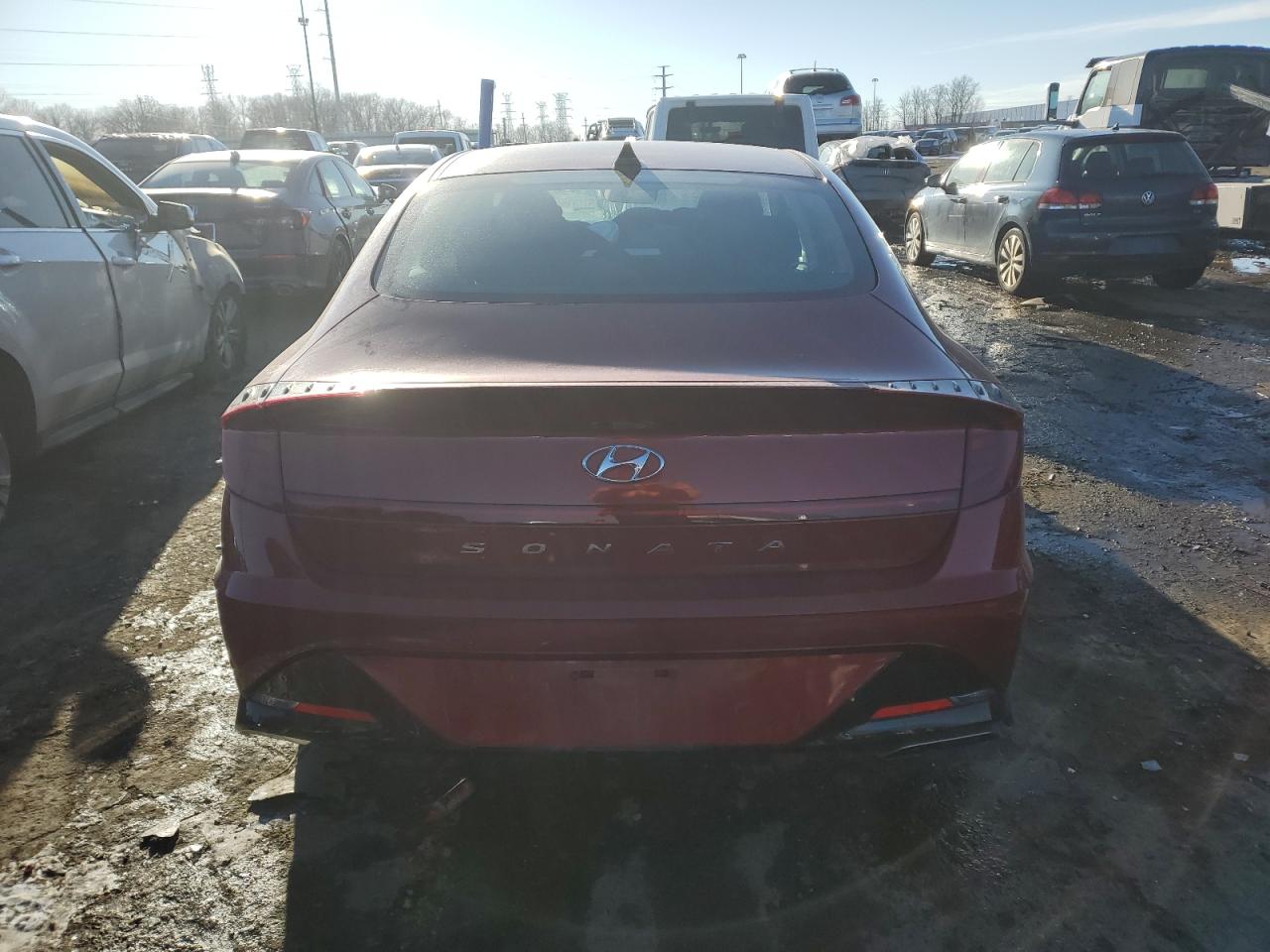 2023 Hyundai Sonata VIN KMHL64JA2PA292499 Copart auction photo, front end damage thumbnail 6