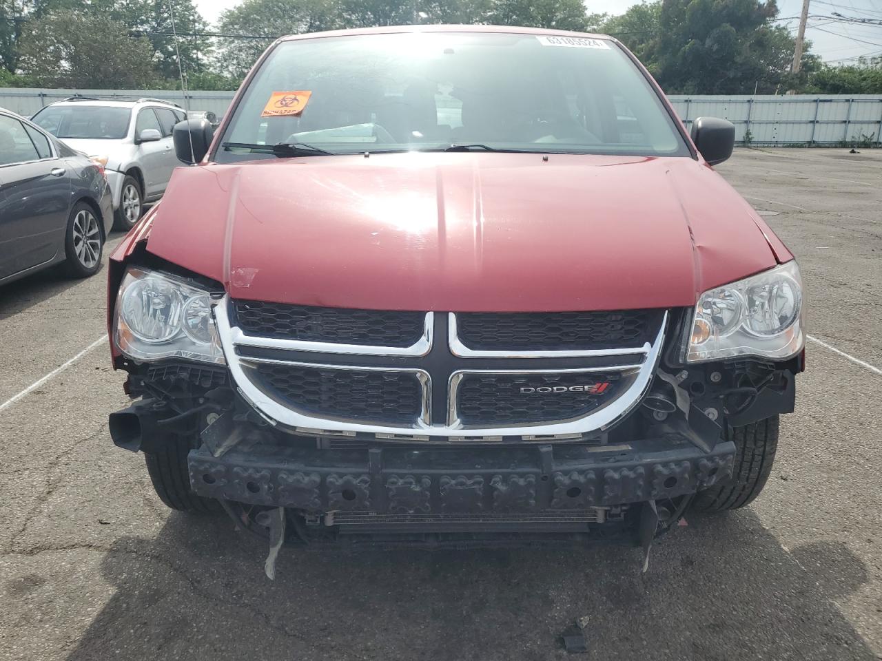 2014 Dodge Caravan VIN 2C4RDGBG1ER268227 Copart auction photo, front end / rear end damage thumbnail 5