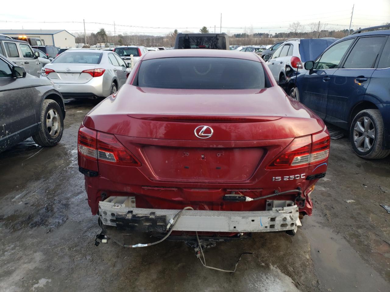 2011 Lexus IS VIN JTHFF2C2XB2519645 Copart auction photo, rear end / front end damage thumbnail 6